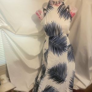 Lulus Leaf Print Dress Size Small